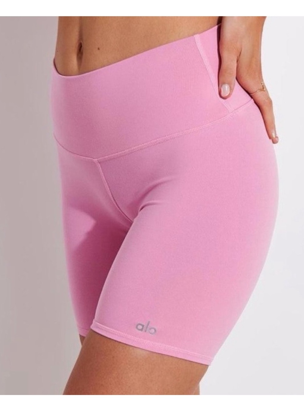 ALO Yoga Parisian Pink High-Rise Bike Shorts